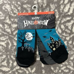 The Orrsum Sock Co. Halloween Teal Grey and Black Crew Socks 3 pack NEW 8-12